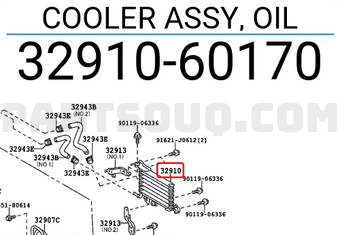 Toyota 3291060170 COOLER ASSY, OIL