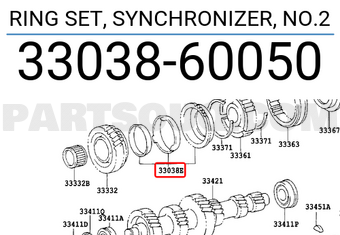 Toyota 3303860050 RING SET, SYNCHRONIZER, NO.2