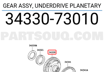 Toyota 3433073010 GEAR ASSY, UNDERDRIVE PLANETARY