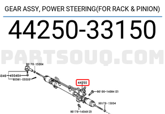 Toyota 4425033150 GEAR ASSY, POWER STEERING(FOR RACK &amp; PINION)