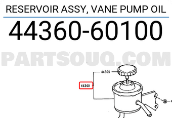 Toyota 4436060100 RESERVOIR ASSY, VANE PUMP OIL