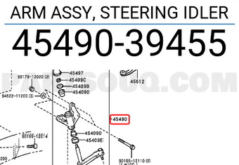 Toyota 4549039455 ARM ASSY, STEERING IDLER