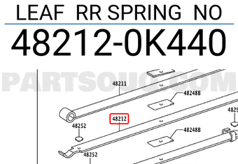 Toyota 482120K440 LEAF RR SPRING NO
