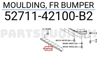 Toyota 5271142100B2 MOULDING, FR BUMPER