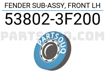 Toyota 538023F200 FENDER SUB-ASSY, FRONT LH