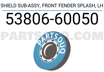 Toyota 5380660050 SHIELD SUB-ASSY, FRONT FENDER SPLASH, LH