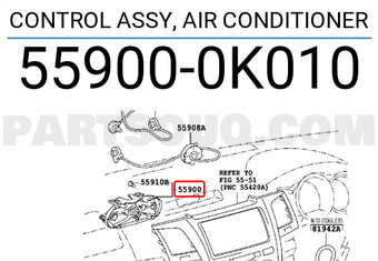 Toyota 559000K010 CONTROL ASSY, AIR CONDITIONER