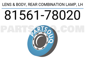 Toyota 8156178020 LENS & BODY, REAR COMBINATION LAMP, LH