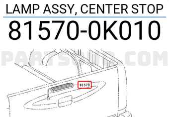 Toyota 815700K010 LAMP ASSY, CENTER STOP