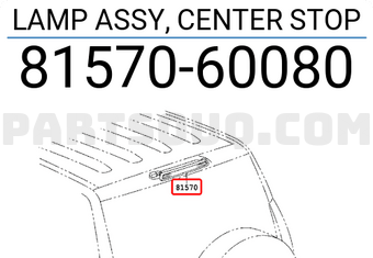Toyota 8157060080 LAMP ASSY, CENTER STOP