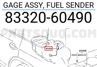 Toyota 8332060490 GAGE ASSY, FUEL SENDER