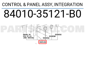 Toyota 8401035121B0 CONTROL &amp; PANEL ASSY, INTEGRATION