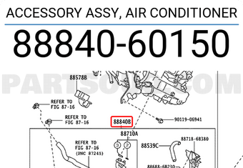 Toyota 8884060150 ACCESSORY ASSY, AIR CONDITIONER