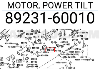 Toyota 8923160010 MOTOR, POWER TILT