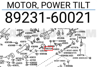Toyota 8923160021 MOTOR, POWER TILT