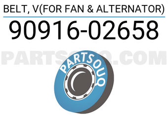 Toyota 9091602658 BELT, V(FOR FAN &amp; ALTERNATOR)