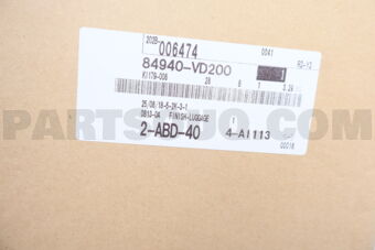 84940VD200 FINISHER-LUGGAGE SIDE,UPPER RH