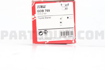 GDB769 A205WKM BRK PAD FRT N