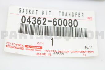 0436260080 GASKET KIT, TRANSFER OVERHAUL