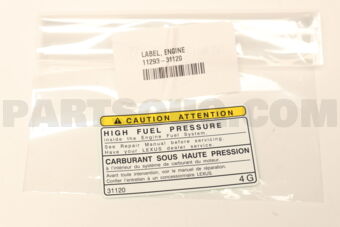 1129331120 Toyota LABEL, ENGINE CAUTION