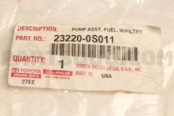 232200S011 Toyota PUMP ASSY, FUEL W/FILTER