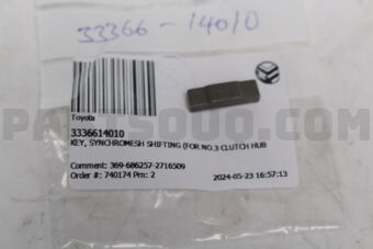 3336614010 Toyota KEY, SYNCHROMESH SHIFTING (FOR NO.3 CLUTCH HUB)