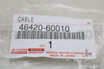 4642060010 Toyota CABLE ASSY, PARKING BRAKE, NO.2