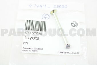 4744720030 Toyota PIN, SHOE HOLD DOWN SPRING