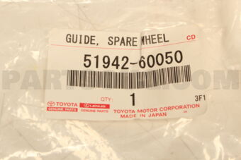 5194260050 Toyota HANDLE, SPARE WHEEL CARRIER BOLT