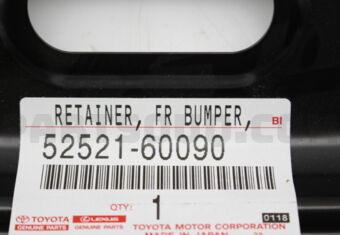 5252160090 RETAINER, FRONT BUMPER, UPPER CENT