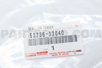 5373633040 SEAL, FRONT FENDER APRON, RH