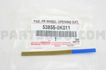 538550K011 PAD, FRONT WHEEL OPENING EXTENSION