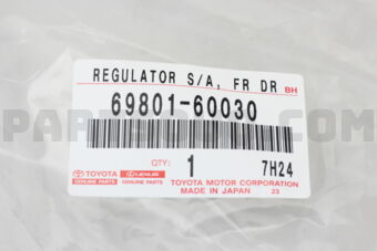 6980160030 REGULATOR SUB-ASSY, FRONT DOOR WIN