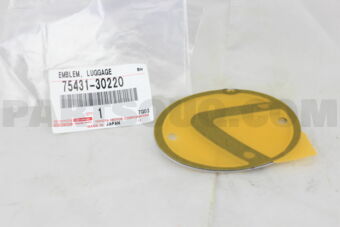 7543130220 EMBLEM, LUGGAGE COMPARTMENT DOOR