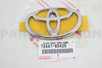 7544160420 PLATE, BACK DOOR NAME, NO.1