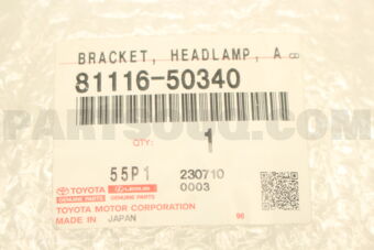 8111650340 Toyota BRACKET, HEADLAMP RH