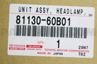 8113060B01 UNIT ASSY, HEADLAMP, RH
