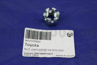 90171T0002 NUT, CASTLE(FOR TIE ROD END)