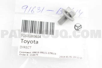 91631B0614 BOLT, W/WASHER