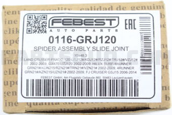 FEBEST 0116GRJ120 SPIDER ASSEMBLY SLIDE JOINT 30X48.3