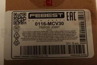 FEBEST 0116MCV30 SPIDER ASSEMBLY SLIDE JOINT 27X43.2
