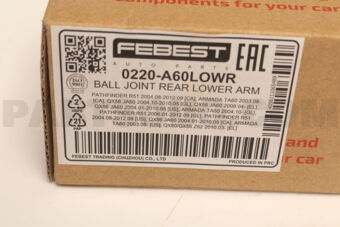 FEBEST 0220A60LOWR BALL JOINT REAR LOWER ARM