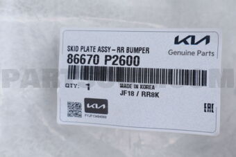 Hyundai / KIA 86670P2600 SKIDPLATEASSY-RRB