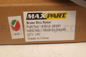 MAXPART 4351228190 BRAKE DISC ROTOR