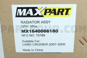MAXPART MX1640066180 RADIATOR ASSY (PA 48 MT )2R