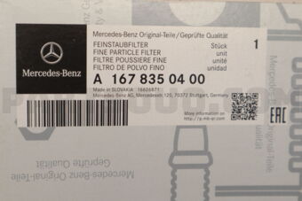 MERCEDES A1678350400 CAB AIR CARBON FILTER-GLE(W167