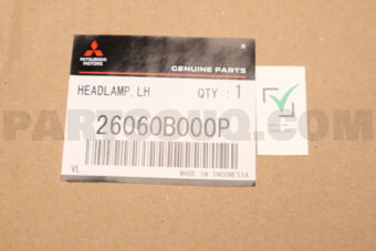 Mitsubishi 26060B000P HEADLAMP ASSY,LH