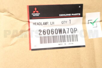 Mitsubishi 26060WA70P HEADLAMP ASSY,LH