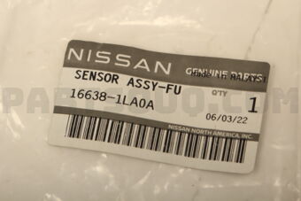 Nissan 166381LA0A SENSOR ASSY-FUEL PRESSURE