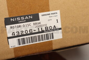 Nissan 432061LB0A ROTOR-DISC BRAKE,REAR